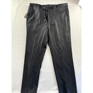 Men’s JWM J.Hilburn Black Wool Slack Dress Pants Sz 38
